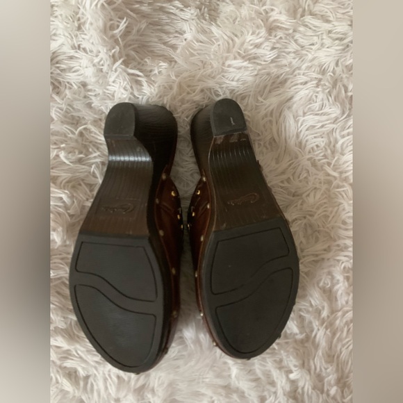 Candie's Brown Studded Clog Mules - Picture 4 of 7